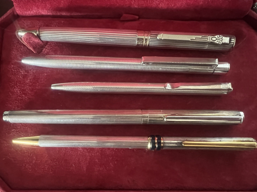 Pens Sphere Silver 925 Solid Parts Spare Parts Marlen Aurora 4 Pieces