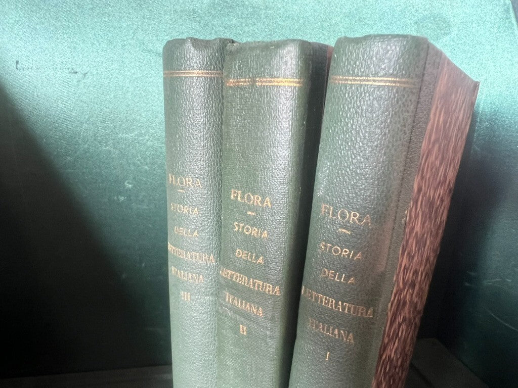 🔴 Libri STORIA DELLA LETTERATURA ITALIANA 3 volumi Flora Mondadori 1947
