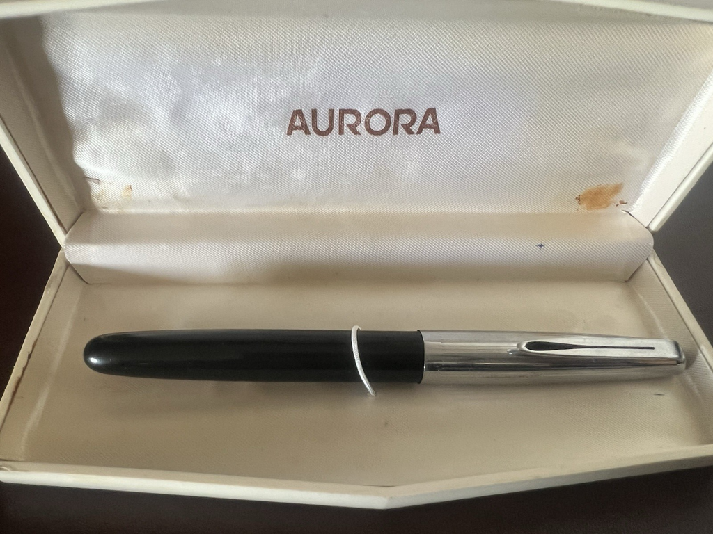 Aurora Pen Fountain Pen Duo Cart Pen Gold A Cartridges K2006 Vintage