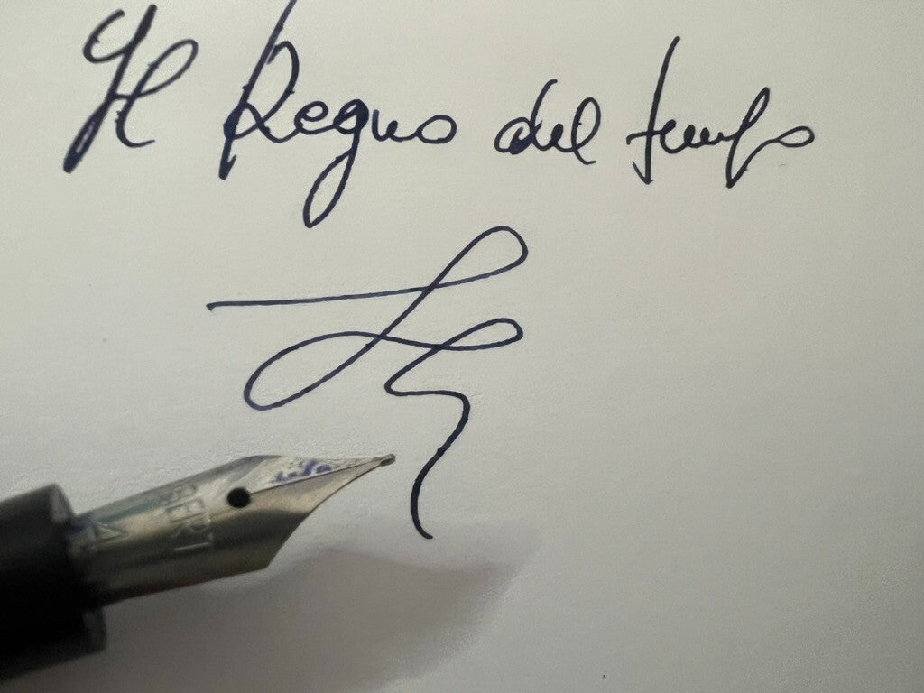 🔴 LIBERTY penna stilografica nera con pulsante di fondo scrive vintage 1950