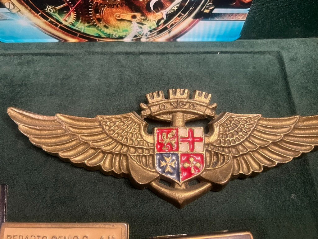 🔴 CREST fermacarte medaglia in plexyglass lotto unico vintage