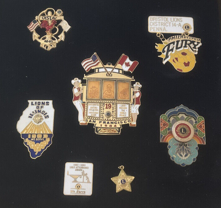 🔴 LIONS CLUB Stati Uniti San Francisco Philadelphia pin's smalti vintage