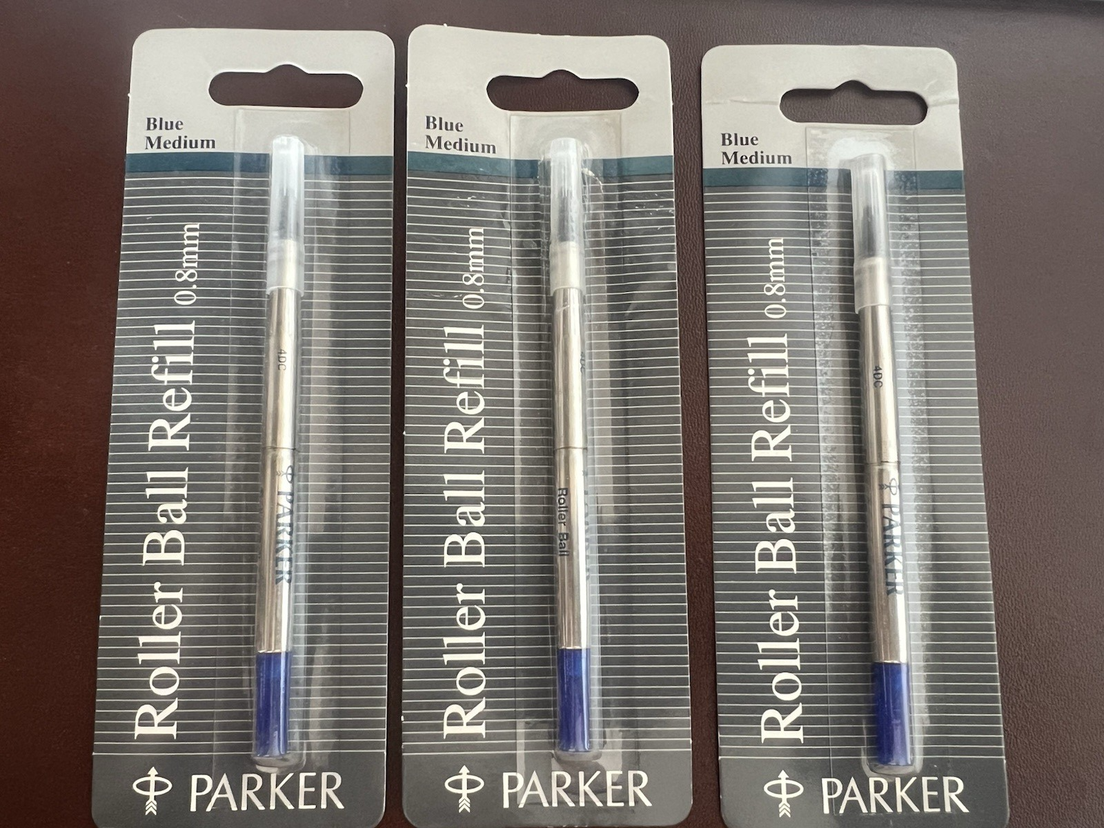 Parker Recharge Stylo-Plume Rollerball Blau M 4DC, 3er-Pack, wiederaufladbar 