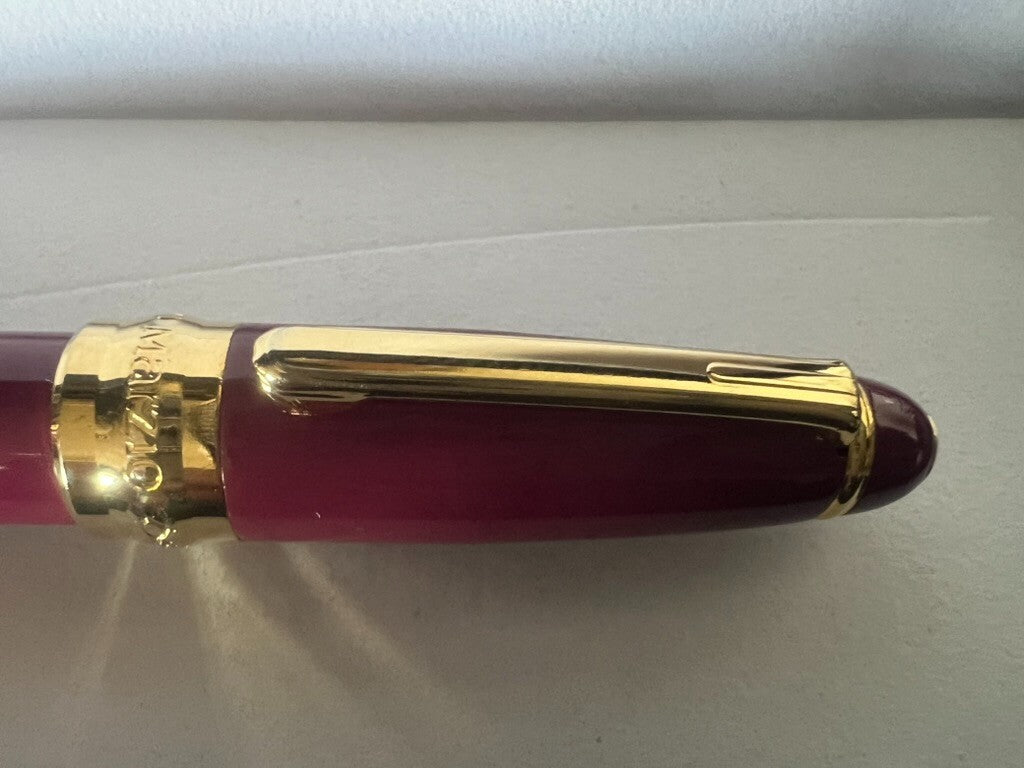 🔴 CAMPO MARZIO Mini-Kugelschreiber, bordeauxroter Lack, schreibt 