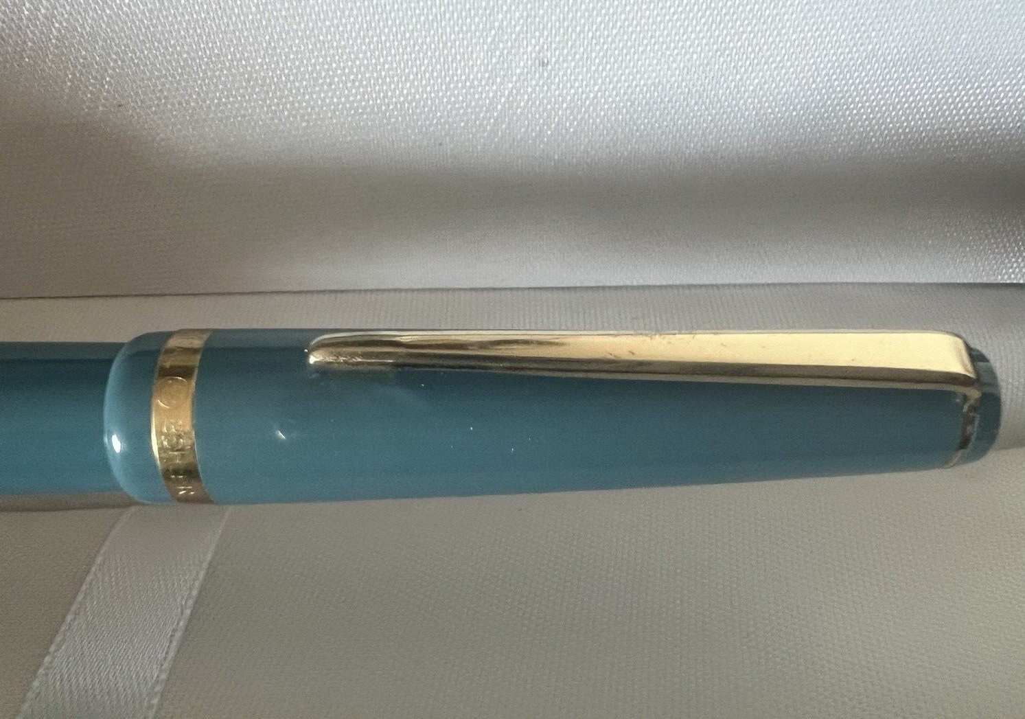 🔴 ORIGINAL BOHLER penna stilografica azzurra a pistone SCRIVE vintage 1950