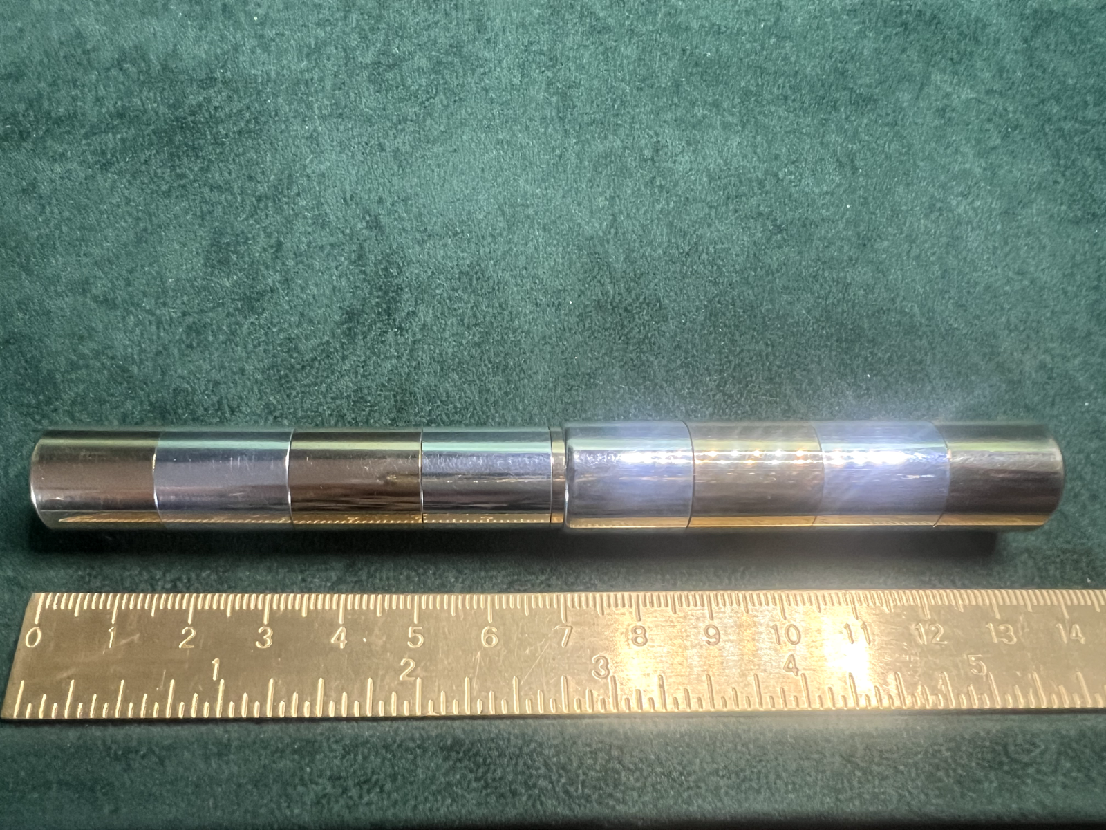 Roter Kugelschreiber, 925er Sterlingsilber, massiv, zweifarbig, schwer, selten 
