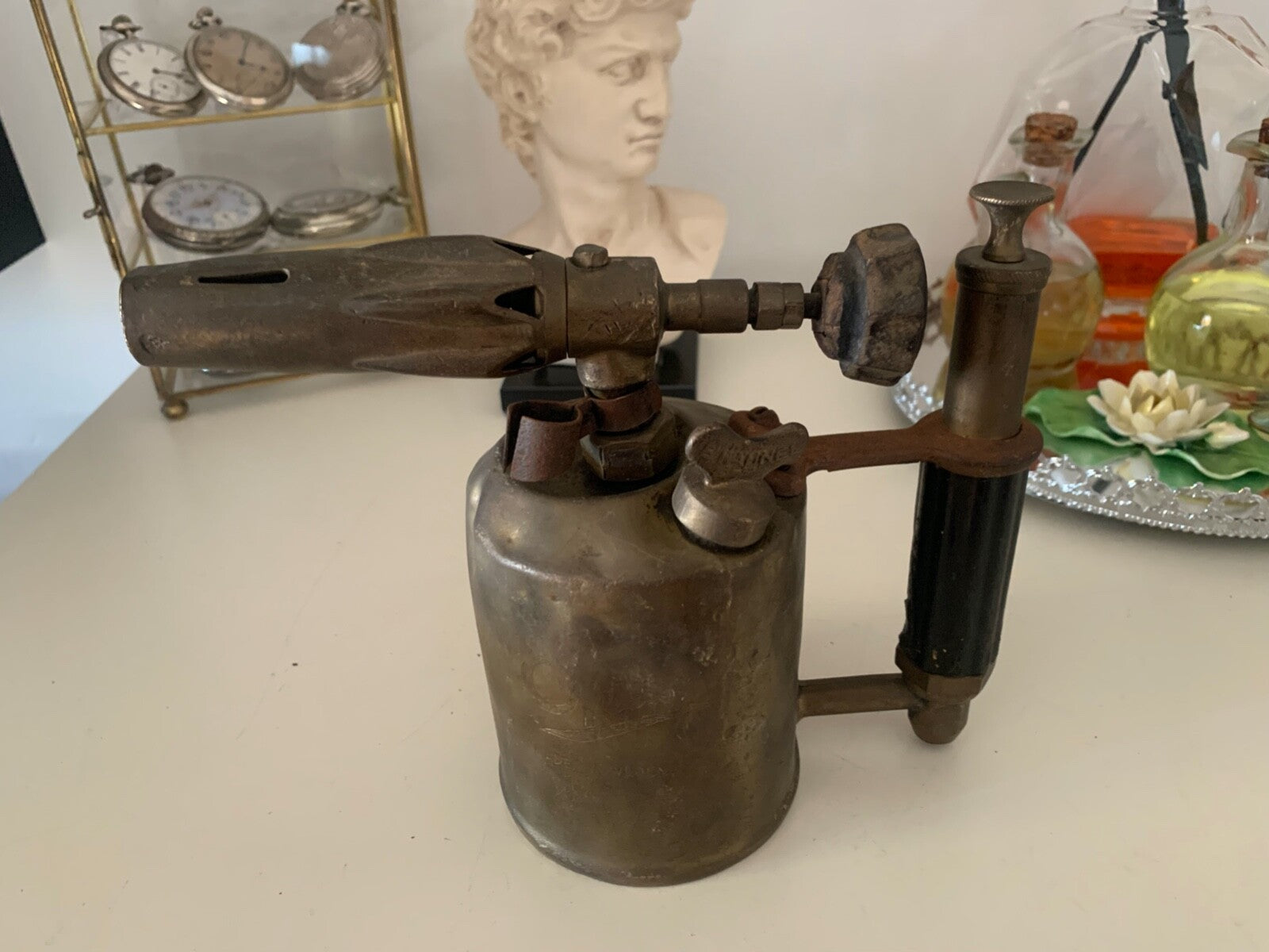 🔴 Vintage Collectible Blacksmith Metal Blowtorch 
