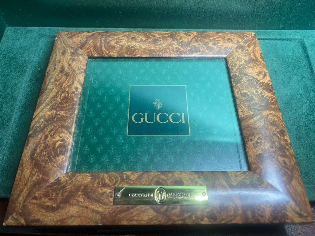 Gucci Cadre Revendeur Affichage Cravatterie Nationales Bois Stand Mura 