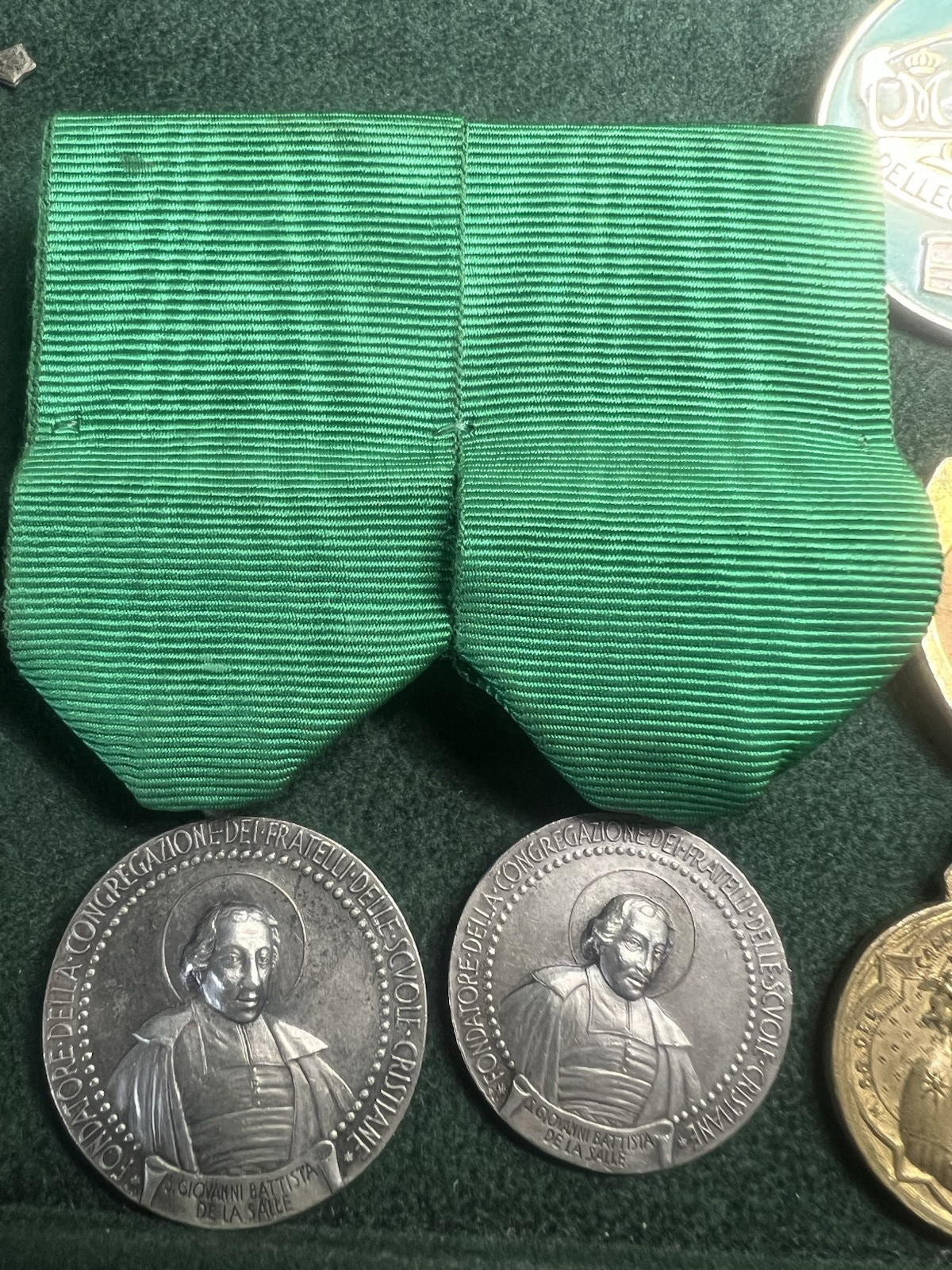 🔴 Medaglie SACRE Lourdes pellegrinaggi al merito metallo nastri vintage LOTTO