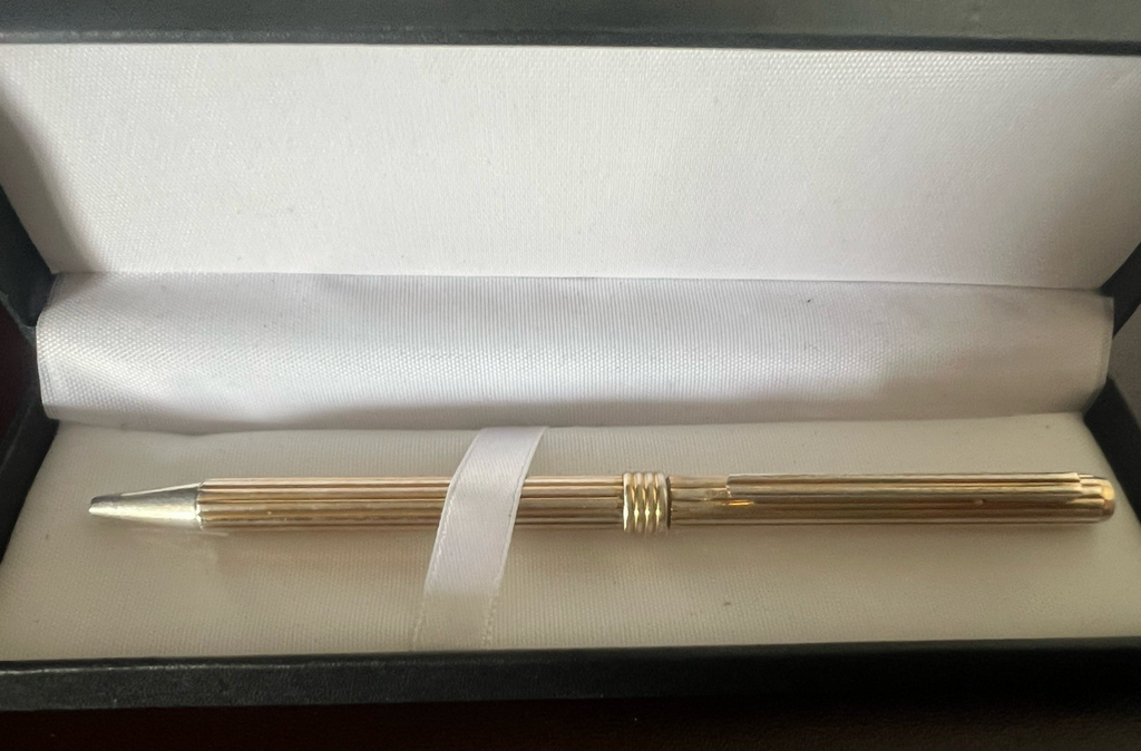 🔴 DIOR penna sfera ARGENTO MASSICCIO 925 a rotazione scrive vintage