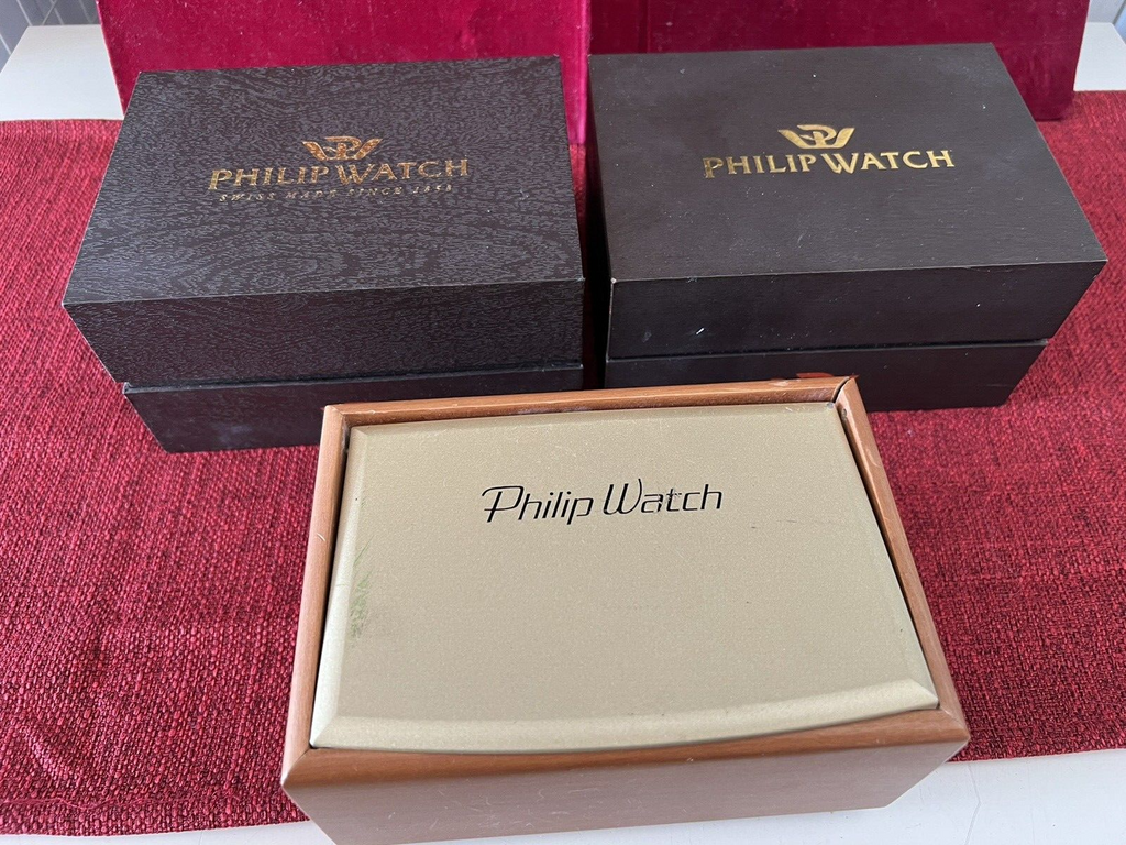 Philip Watch Boîtes Montre Coffret Etui Lot 3 Trousse Lot 4