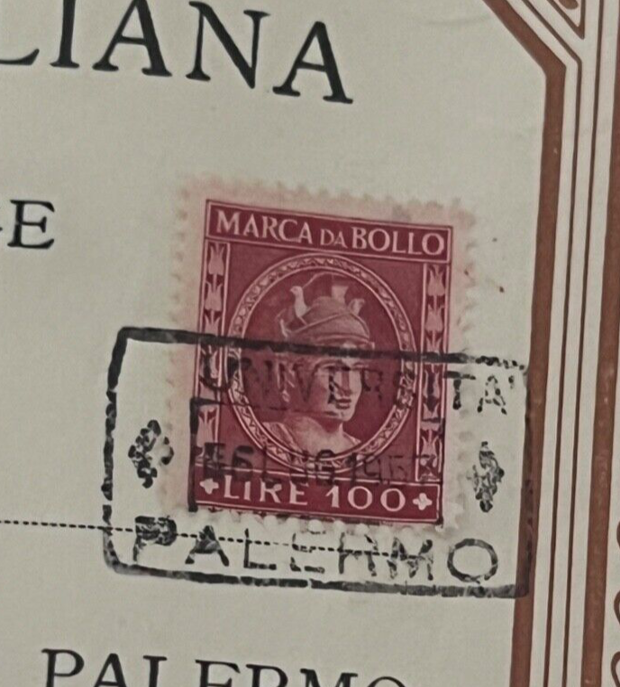 Diplôme Universitaire République Italienne Chimique 5 Juin 1957 Timbre Origine