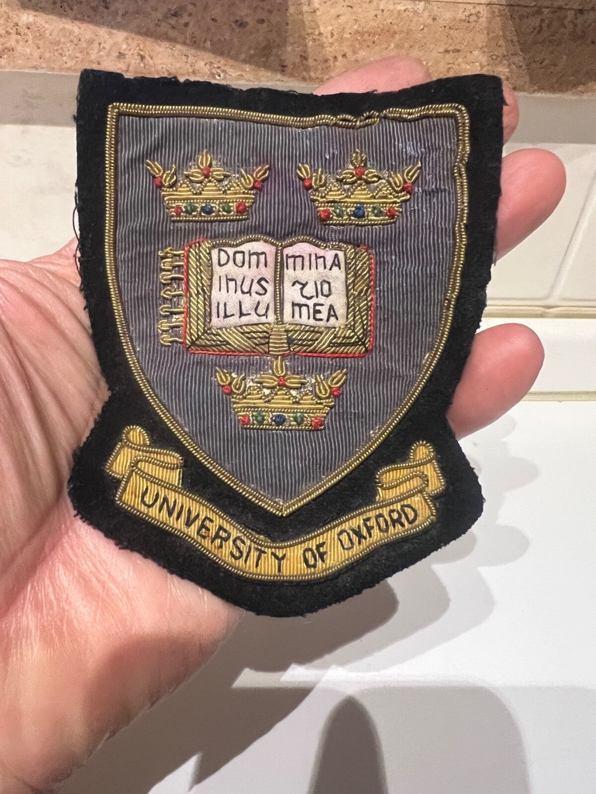 🔴 OXFORD UNIVERSITY bladge blazer per divisa cucito decorazione RARA VINTAGE
