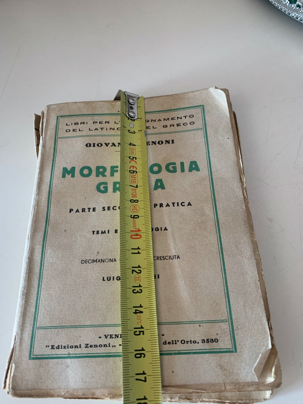 🔴 Book GREEK MORPHOLOGY by Giovanni Zenoni PERIOD 1946 