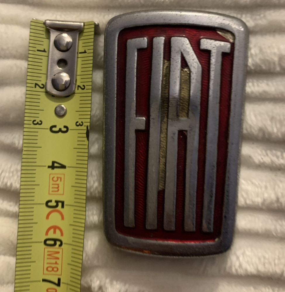 🔴 Stemma FIAT TOPOLINO auto emblema scritta calandra ANNI 50 ORIGINALE