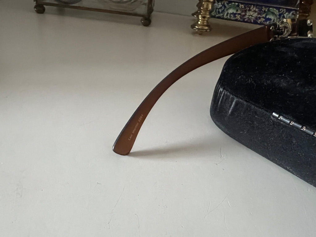 🔴 LEO MARTINI occhiali sole donna lenti sfumate marroni con graffi,vintage