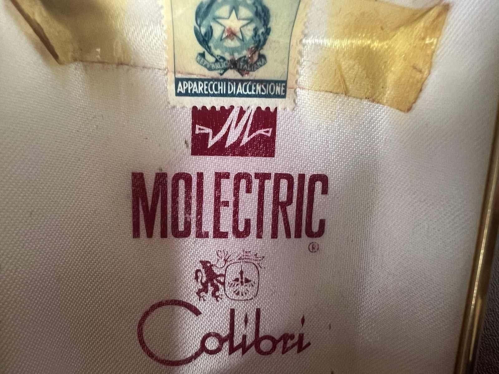 Colibri'Boîte Briquet Molectric Rouge mit Timbre 