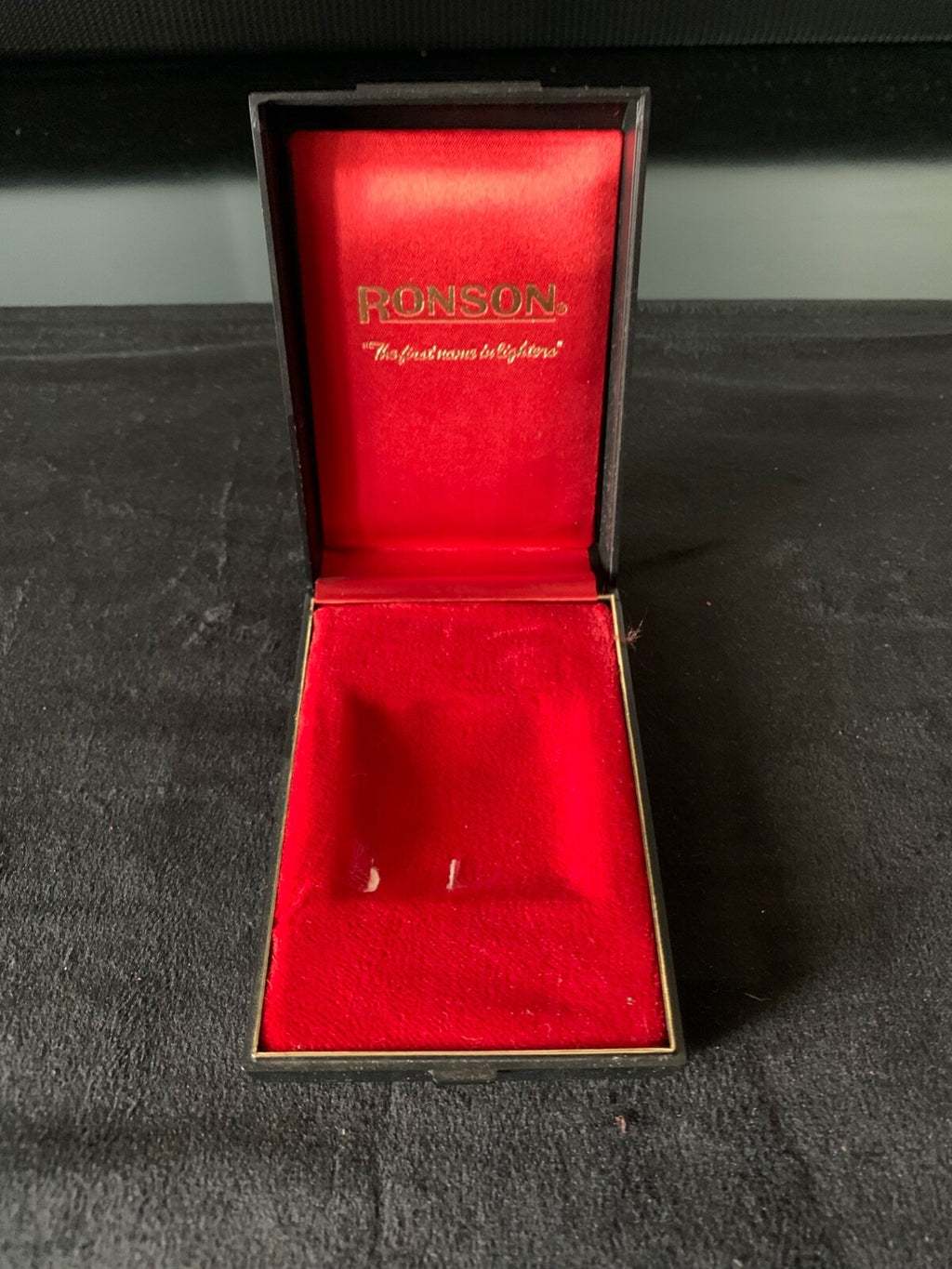 🔴 RONSON scatola accendino da collezione, INTERNO FELPATO vintage