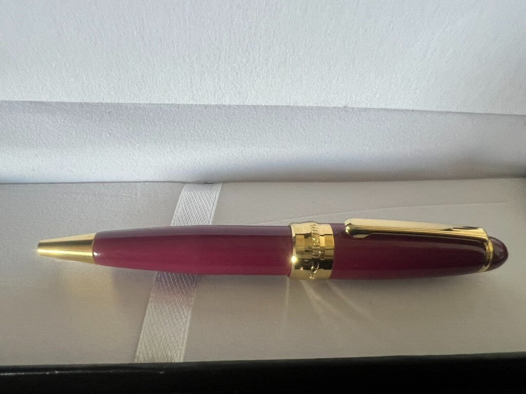 🔴 CAMPO MARZIO Mini-Kugelschreiber, bordeauxroter Lack, schreibt 