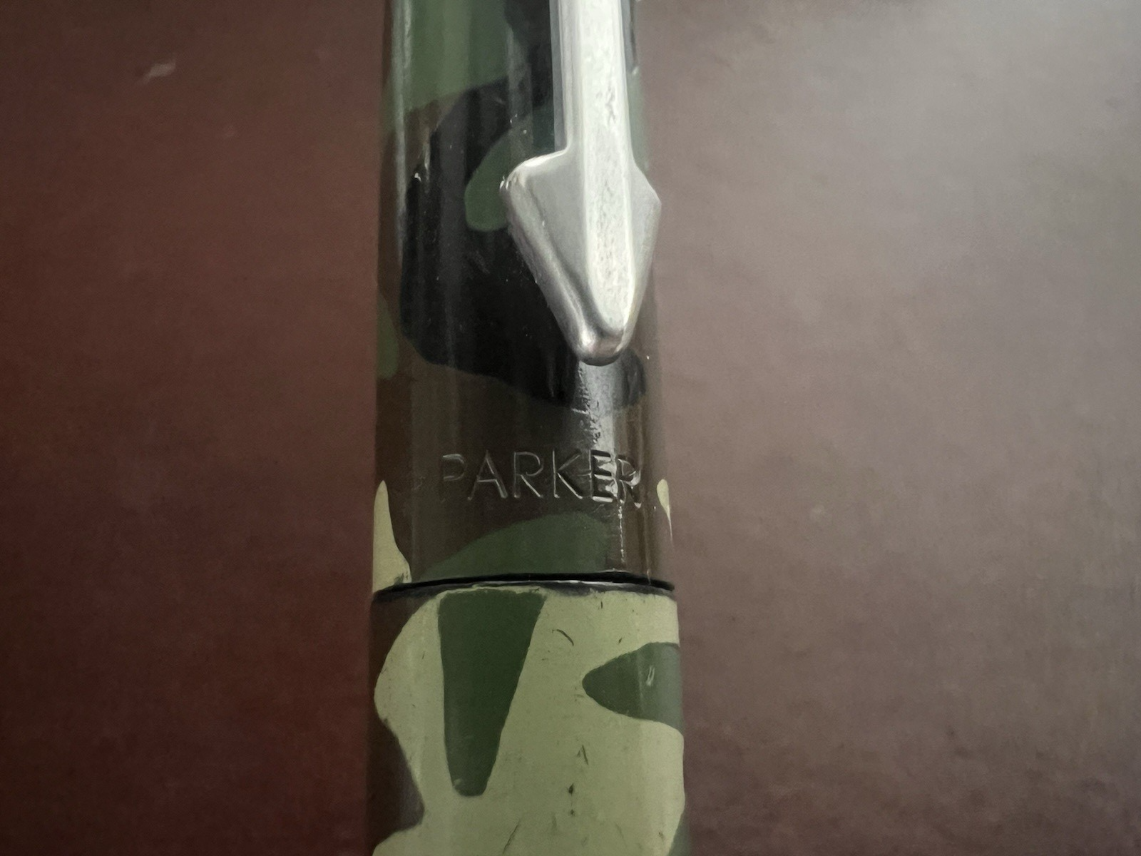 🔴 PARKER penna sfera roller VECTOR camuflage mimetica MILITARE scrive vintage