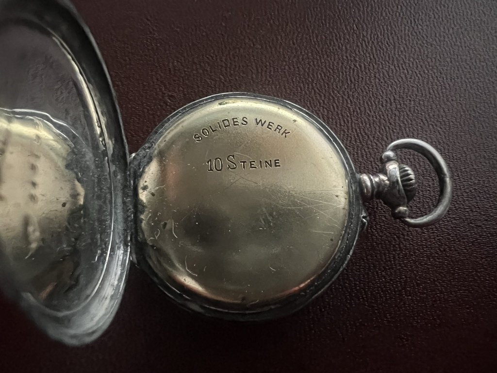 🔴 Orologio tasca ARGENTO 800 donna revisionare parti vintage UNION HOROLOGERE 1