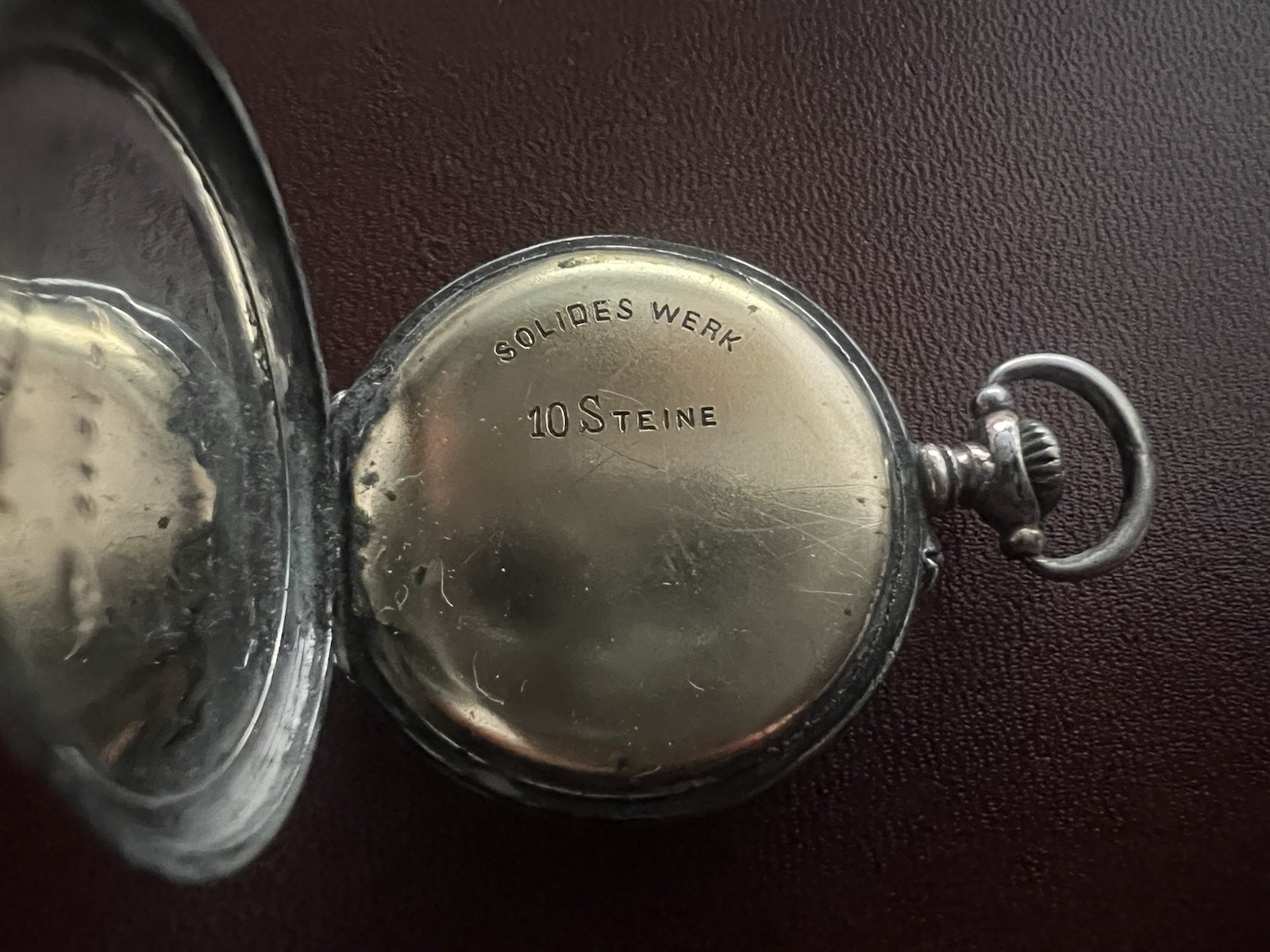 🔴 Orologio tasca ARGENTO 800 donna revisionare parti vintage UNION HOROLOGERE 1