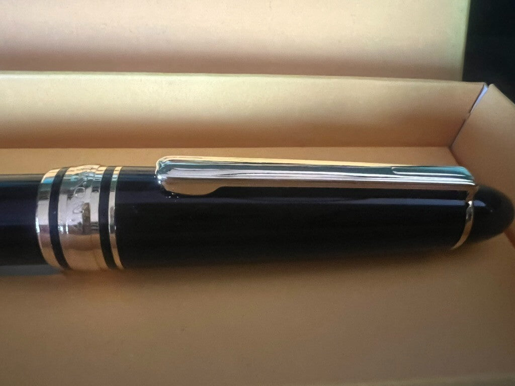Ronson Stylo-Plume Stylo à Plume Noire Iridium Point 5 Cartouche Avec Trousse