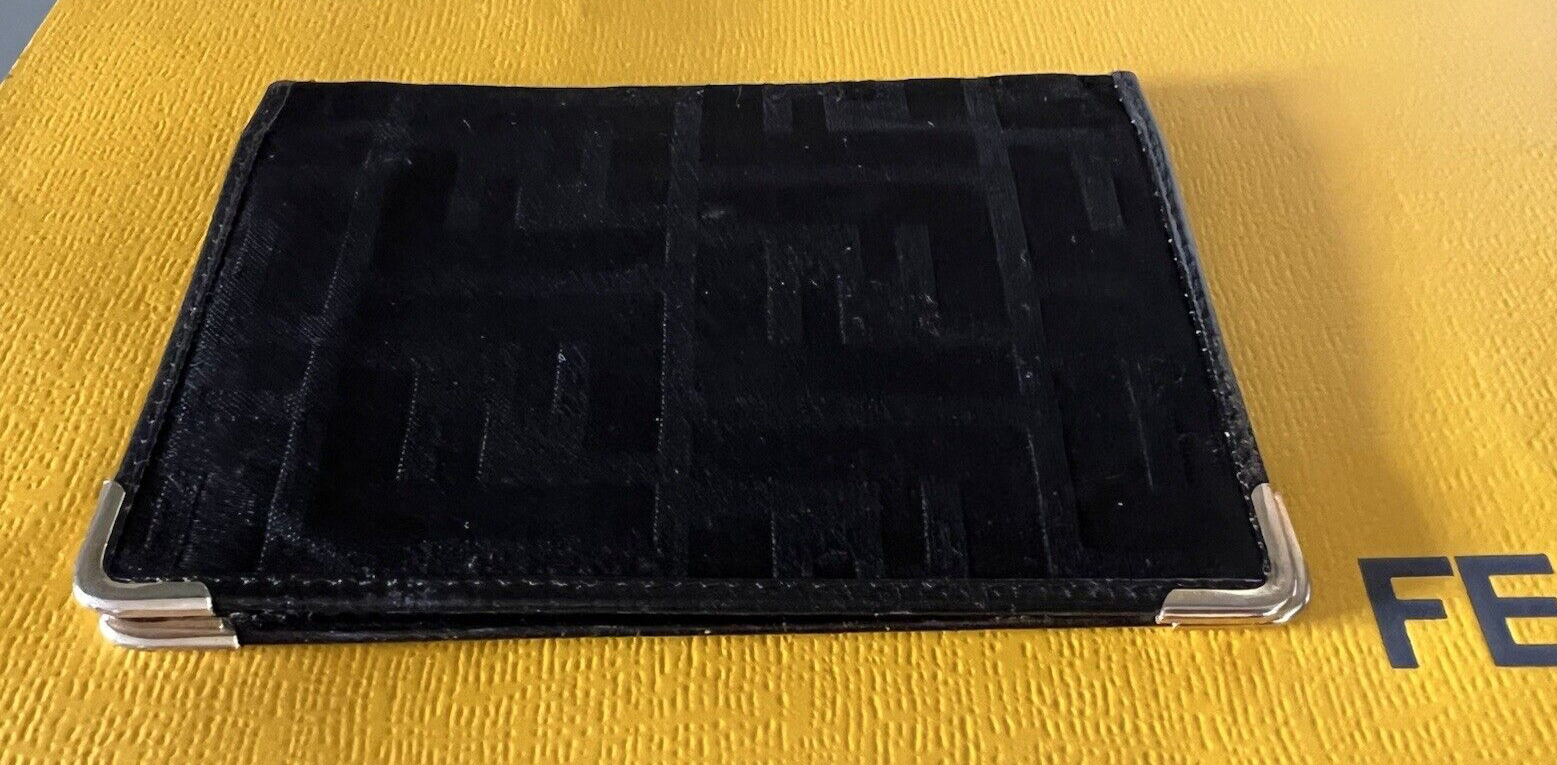 Fendi Porte-Documents Homme Tissu Citrouille Interne Cuir Original Vintage