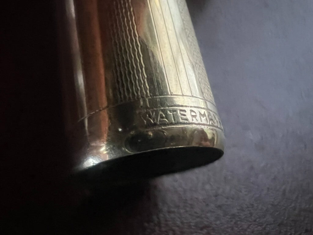 DE WATERMAN Capuche Stylo-Plume Stylo à Plume Plaqué Or Vintage Parties B 