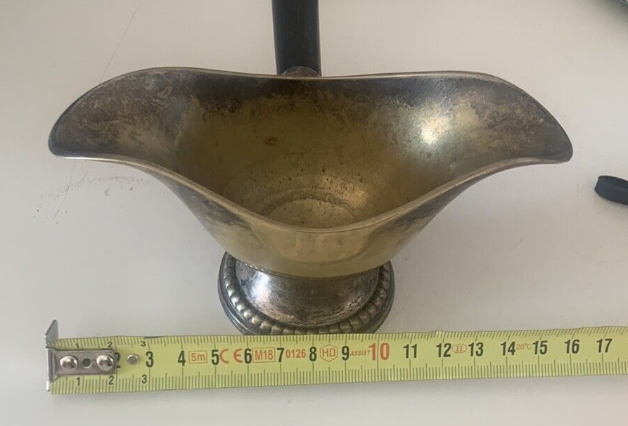Saucière De Table en Métal Avec Manche, Élégant Production Vintage 
