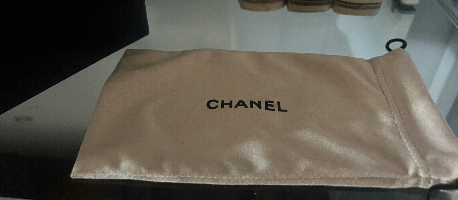 Brillenetui CHANEL Scheide Garantiehinweise gegen Box voll 
