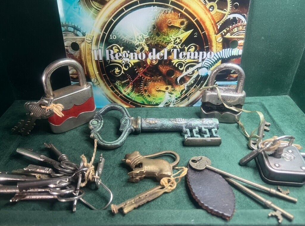 🔴 LUCCHETTI portachiavi apri bottiglie e chiavi da collezione lotto vintage