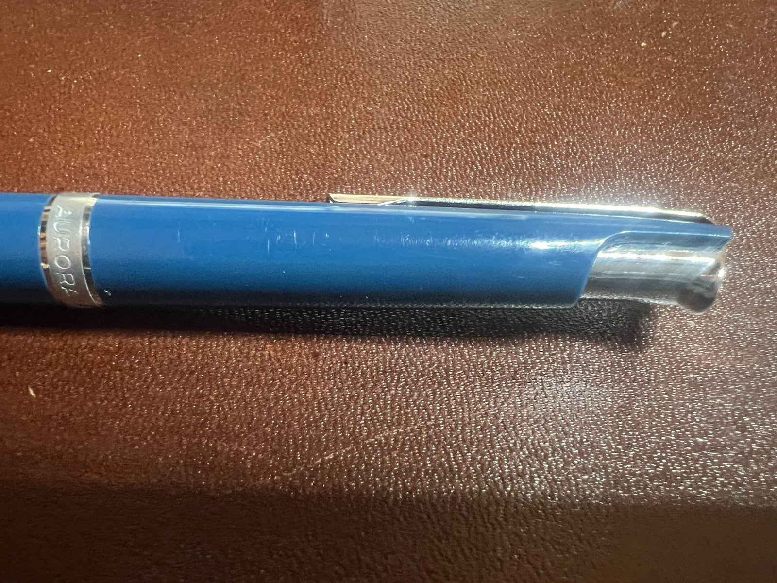 Auretta Penne Stylo à Plume Sphère Bleu par Aurora M Garantie Trousse Vintage