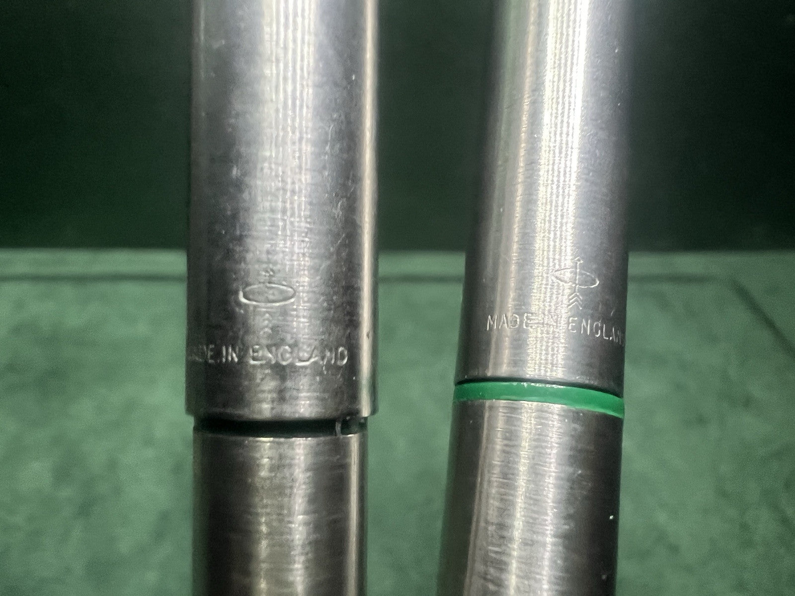 🔴 PARKER fountain pen 25 MKI GREEN clip and ballpoint set write vintage RARE 