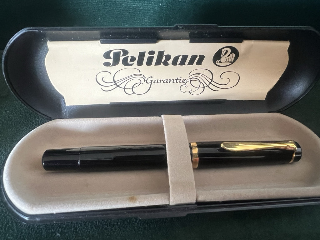 🔴 PELIKAN penna stilografica nera M250 pistone trasparente pennino OM garanzia