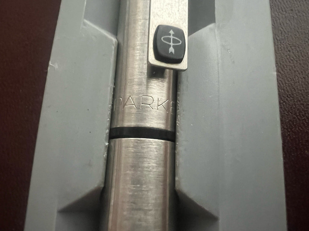 Parker Stylo-Plume Stylo à Plume 25 Chrome Clip Noire Écrit Vintage 1970 