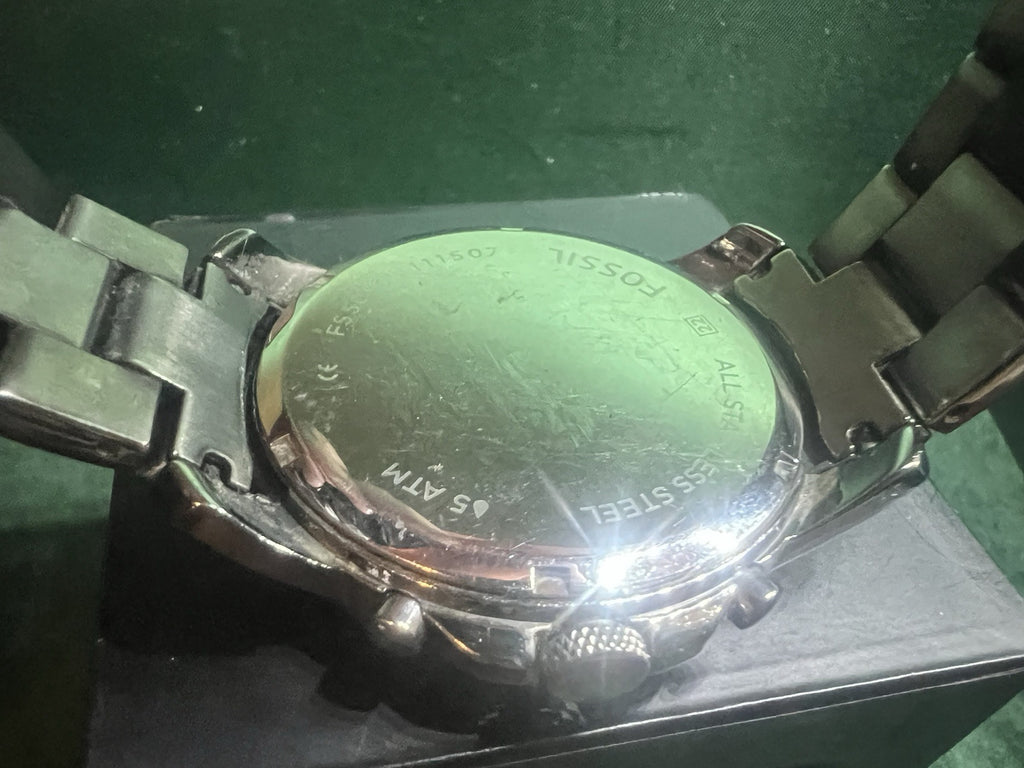 🔴 FOSSIL cronografo uomo orologio al quarzo acciaio cassa oversize