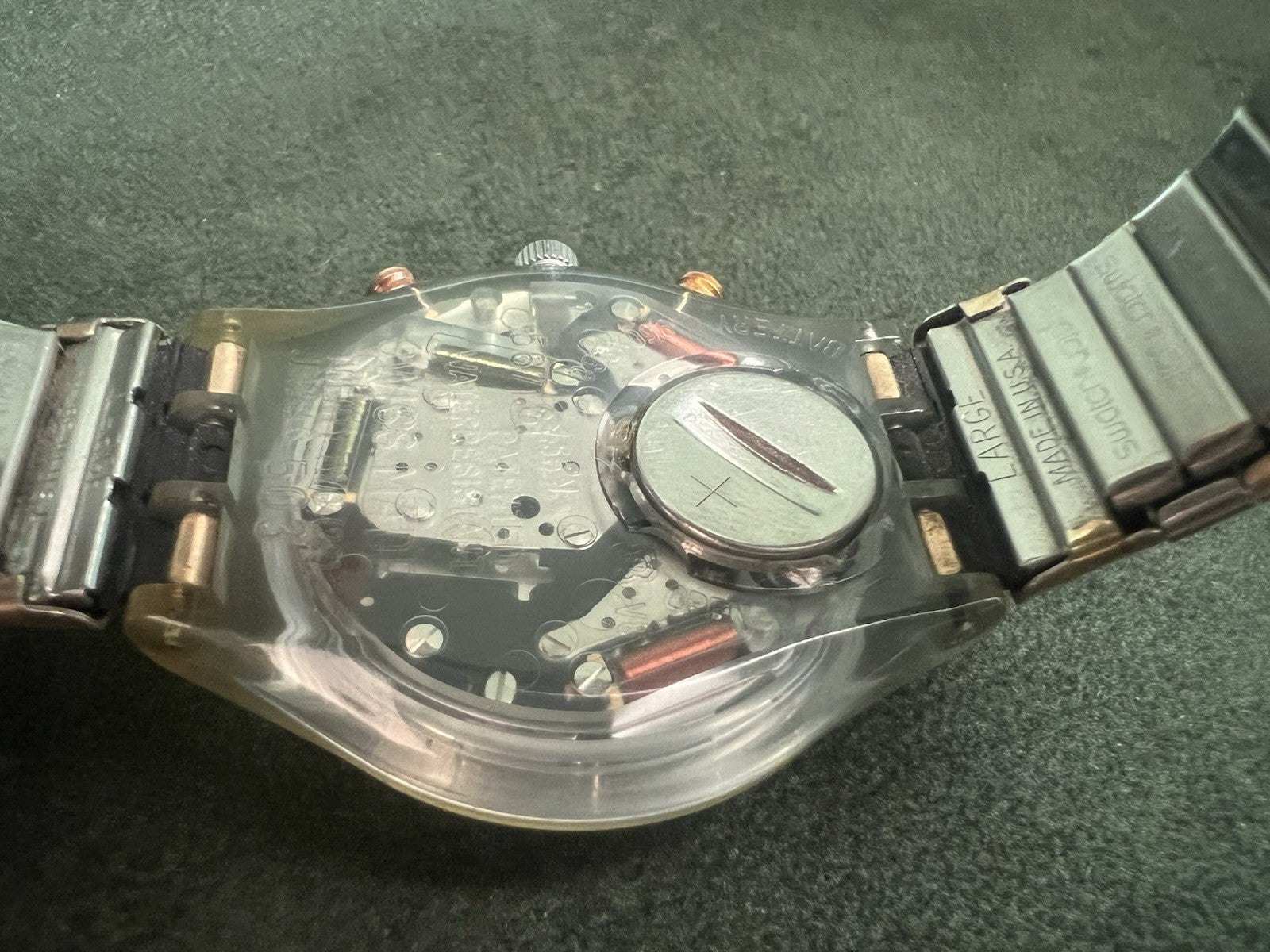 🔴 SWATCH orologio polso chrono LA REINE prochaine quarzo cinturino a molla