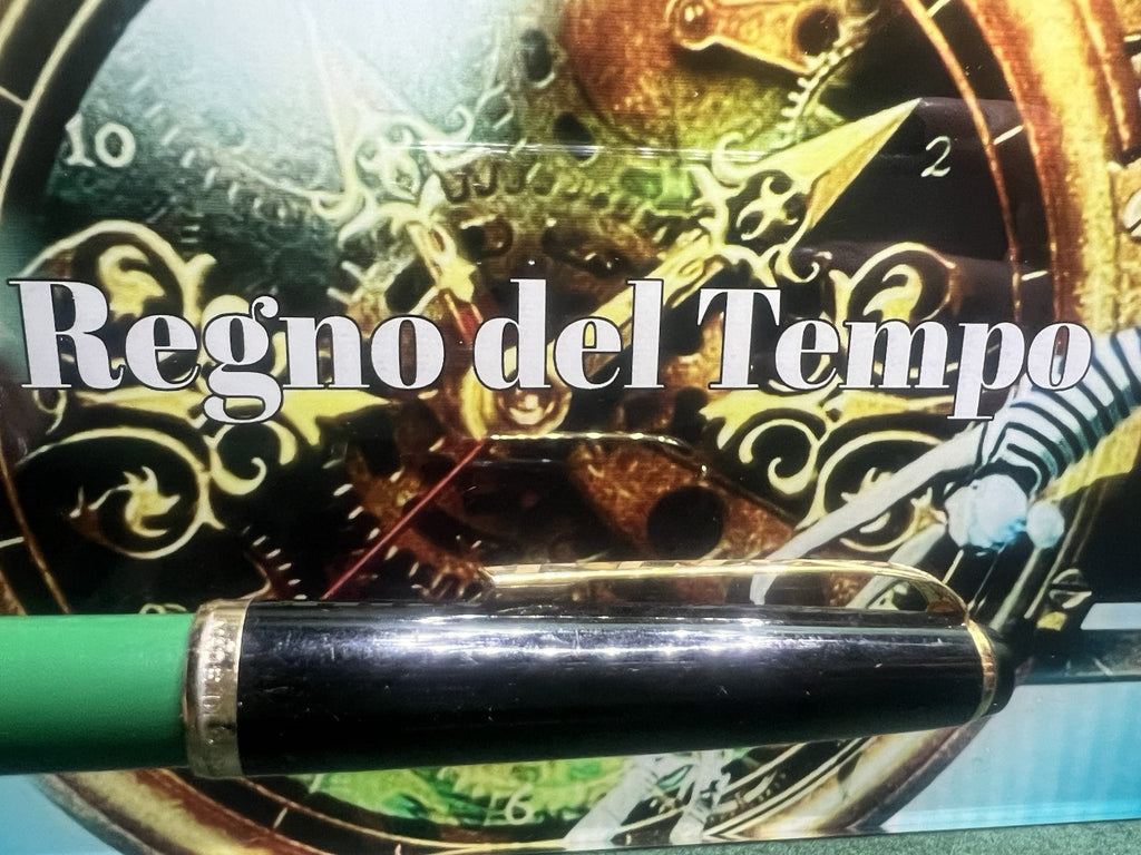 Reform Stylo-Plume Stylo à Plume Vert Noire À Piston M Écrit Vintage