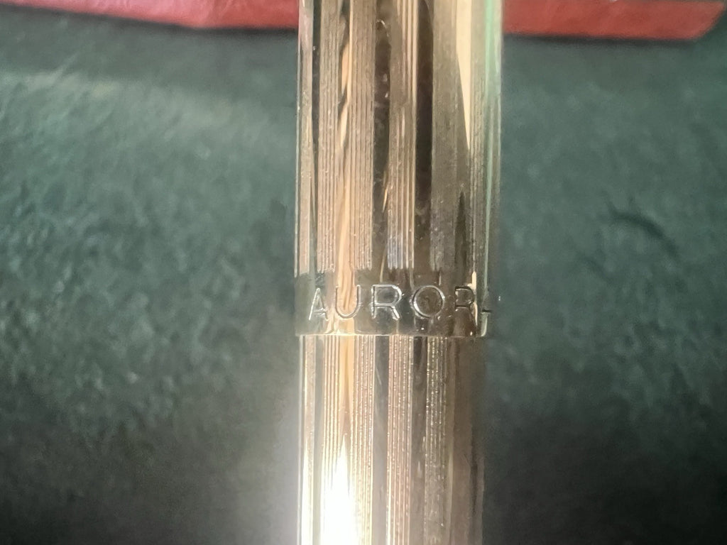 🔴 AURORA 98 penna sfera placcata oro 22 KT mai usata garanzia SCRIVE vintage