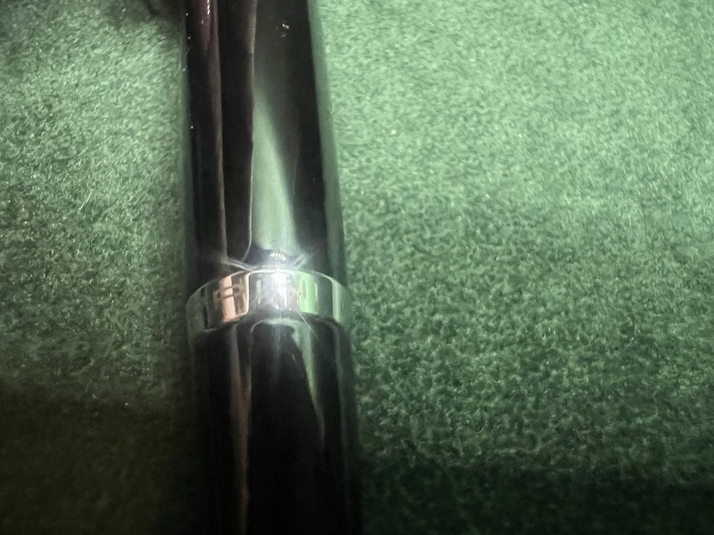 🔴 ZOPPINI penna sfera lacca nera profili cromati con pietra CUORE astuccio