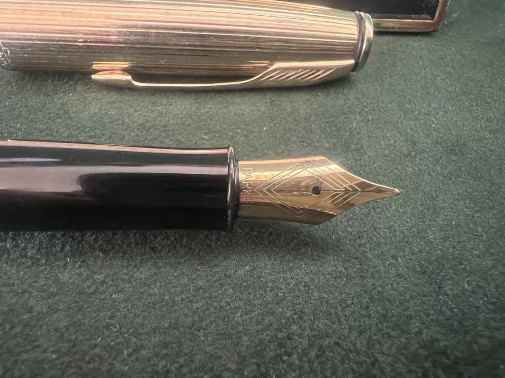 Parker Stylo-Plume Stylo à Plume Insignia Iip F A Cartouche Écrit Vintage