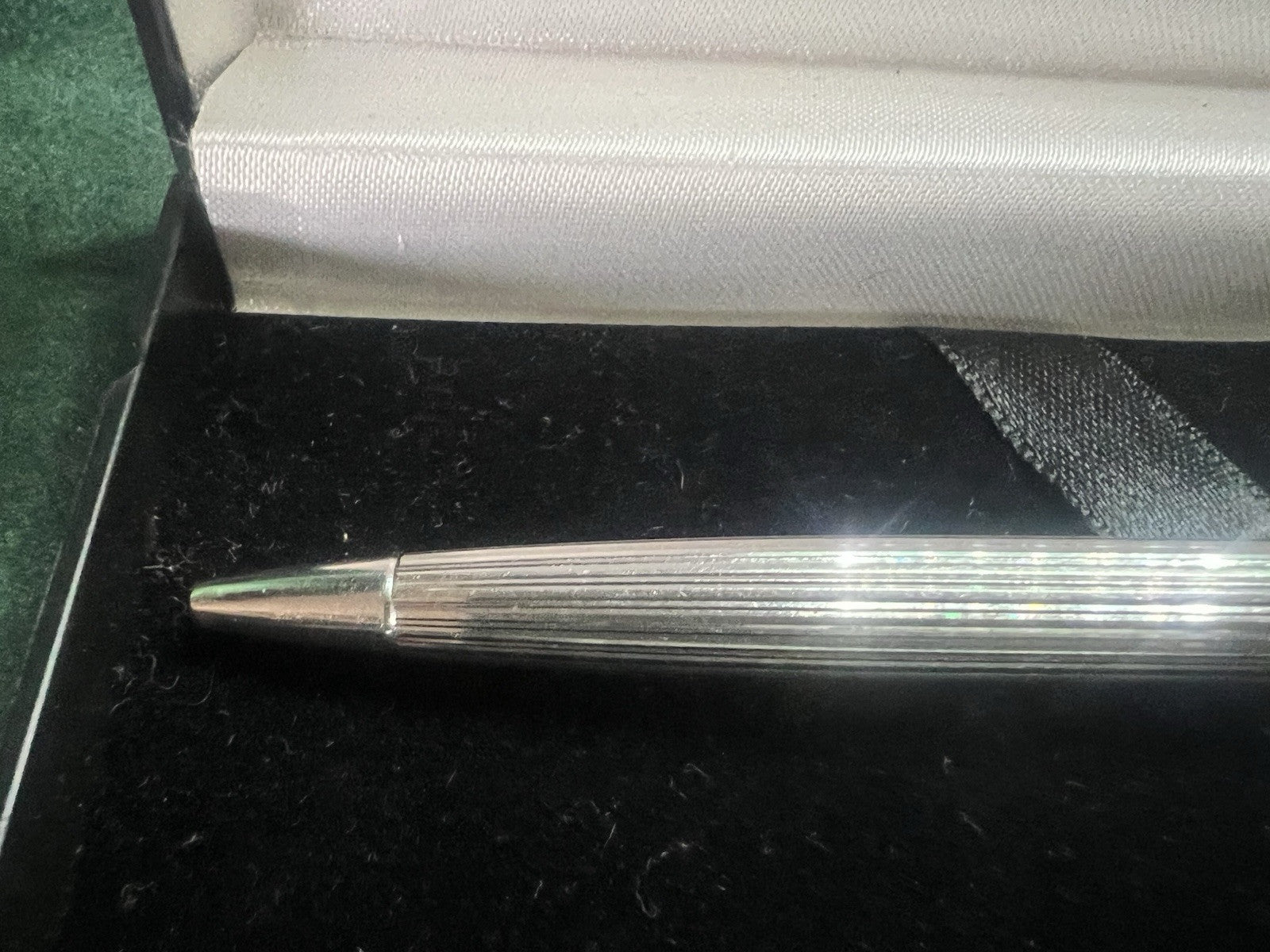 🔴 WATERMAN penna sfera Drop ARGENTO 925 placcata platino scrive RARA VINTAGE