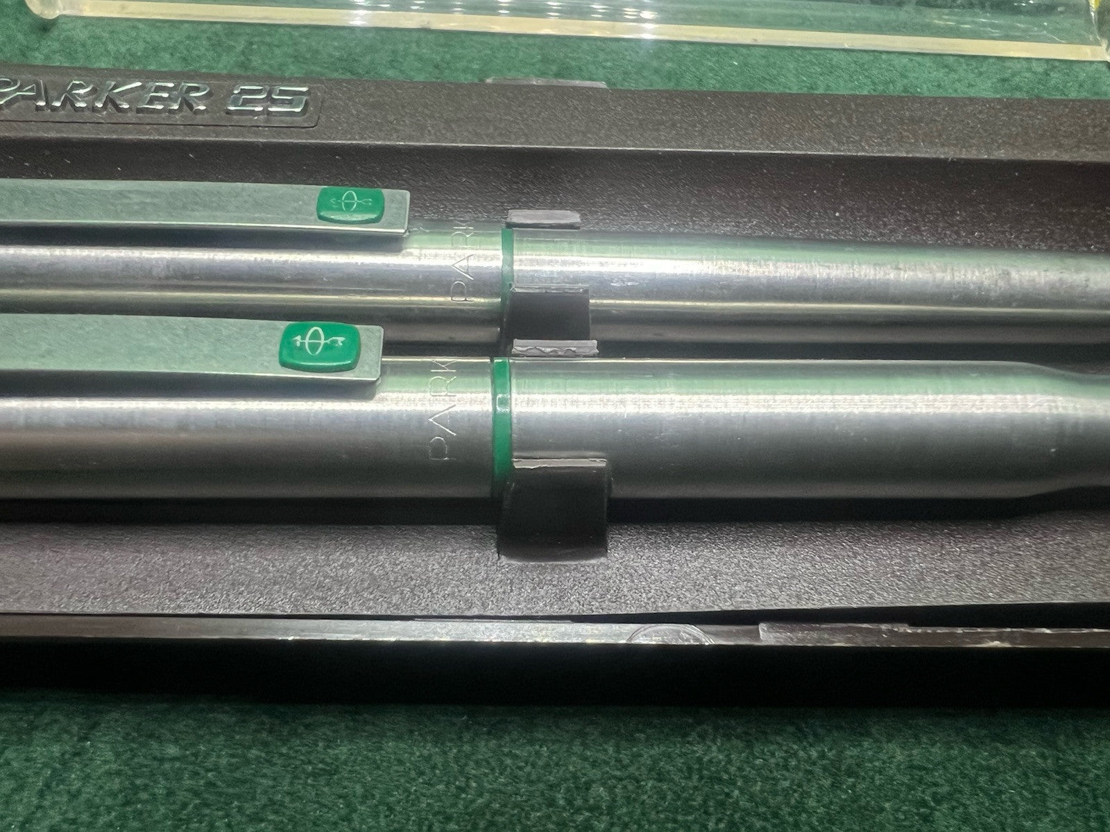 Parker Stylo-Plume Stylo à Plume 25 Mki Clip Vert und Sphère Set Write Retro 