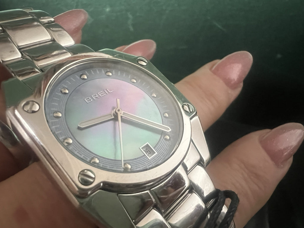 Breil Horloge Femme TW1132 Cadran Bleu Effet Nacre Étiquettes