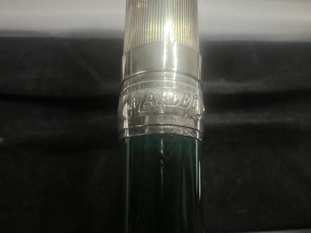 Marlen Stylo-Plume Stylo à Plume Argent 925 Laque Vert Iridium M Garantie