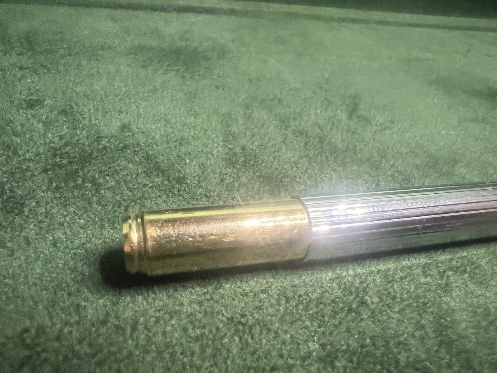 Grand-Mère Stylo-Plume Stylo à Plume Ego Chrome Profils Laminés Or Cartouche M