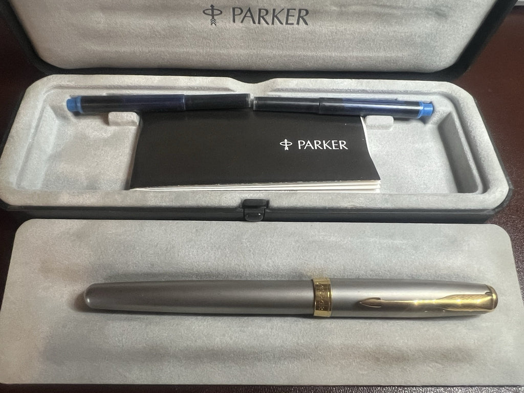 🔴 PARKER penna stilografica Sonnet P II Francia lacca e laminata oro pennino M