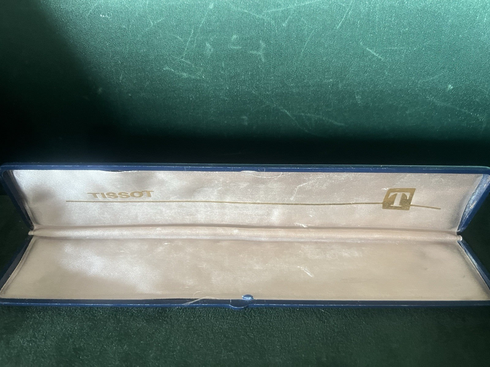 🔴 TISSOT box scatola orologio astuccio custodia cofanetto blu vintage