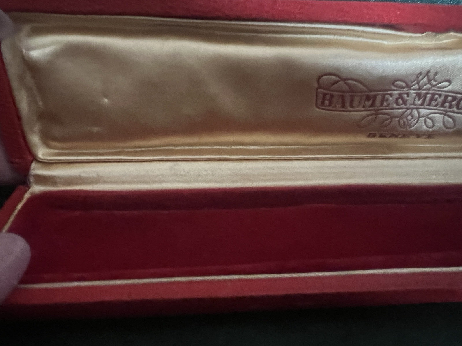 🔴 BAUME & MERCIER box scatola orologio polso rossa custodia vintage